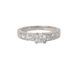 Bague 51 Bague solitaire en or blanc avec diamants, 0,28 ct 58 Facettes F4581