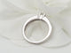 Bague 51 Bague solitaire en or blanc avec diamants, 0,28 ct 58 Facettes F4581
