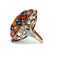 Bague 56 Bague en or 18 carats et platine, saphirs multicolores et diamants 58 Facettes