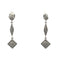 Boucles d'oreilles Boucles d'oreilles pendantes géométriques en or blanc et diamants 58 Facettes UN0151