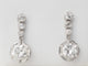 Boucles d'oreilles Dormeuses anciennes - Boucles d'oreilles en or blanc et diamants 58 Facettes 32108