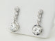 Boucles d'oreilles Dormeuses anciennes - Boucles d'oreilles en or blanc et diamants 58 Facettes 32108