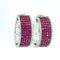 Boucles d'oreilles Boucles d'oreilles créoles en or 18 carats, rubis et diamants 58 Facettes