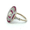 Bague 54 Bague Art déco en or et platine, rubis et diamant 58 Facettes