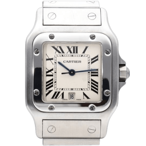 Montre Cartier Santos Galbée - Montre en acier 58 Facettes MT47317