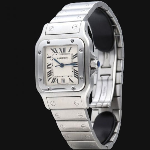 Montre Cartier Santos Galbée - Montre en acier 58 Facettes MT47317