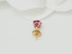 Boucles d'oreilles Puces d'oreilles en or jaune et rubis 58 Facettes BORub