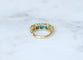 Bague 53 Bague jarretière en or jaune, turquoises et diamants 58 Facettes