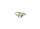 Bague 57 Toi et Moi - Bague en or jaune, platine et diamants 58 Facettes
