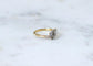 Bague 57 Toi et Moi - Bague en or jaune, platine et diamants 58 Facettes