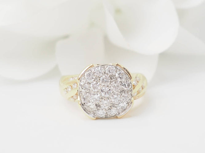 Bague 51 Bague en or jaune et diamants 58 Facettes 33400
