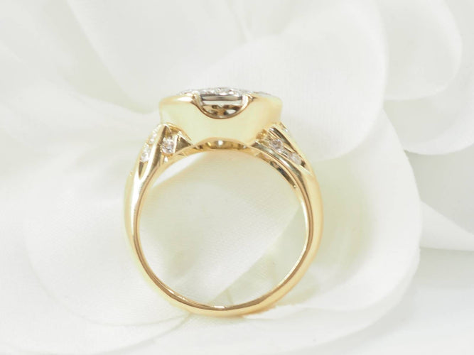 Bague 51 Bague en or jaune et diamants 58 Facettes 33400