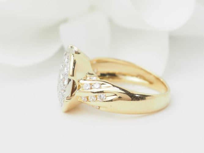 Bague 51 Bague en or jaune et diamants 58 Facettes 33400