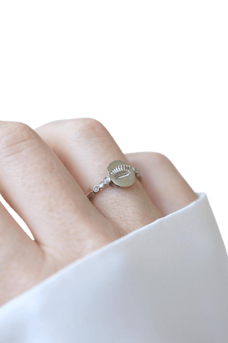 Bague 57 Bague ancienne - Couronne comtale en platine et diamants 58 Facettes