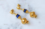 Boucles d'oreilles Boucles d'oreilles pendantes en or jaune et lapis-lazuli 58 Facettes