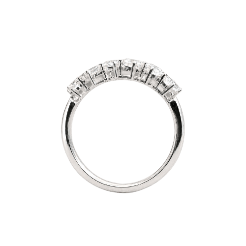 Bague 53 Teide - Bague en or blanc 18K et diamants fancy cut 58 Facettes GBR1040WG