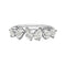 Bague 53 Teide - Bague en or blanc 18K et diamants fancy cut 58 Facettes GBR1040WG