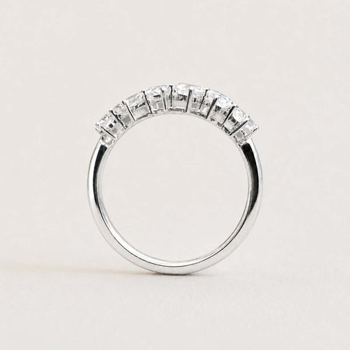Bague 53 Teide - Bague en or blanc 18K et diamants fancy cut 58 Facettes GBR1040WG