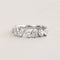 Bague 53 Teide - Bague en or blanc 18K et diamants fancy cut 58 Facettes GBR1040WG