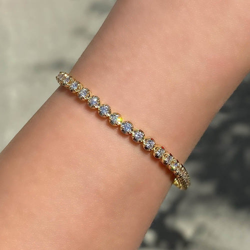 Bracelet Disco - Bracelet tennis en or 18K et diamants 3,0 ct 58 Facettes GBT1332YG
