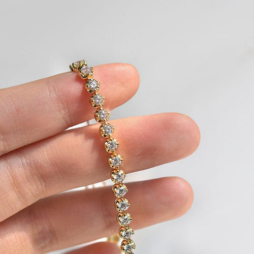Bracelet Disco - Bracelet tennis en or 18K et diamants 3,0 ct 58 Facettes GBT1332YG