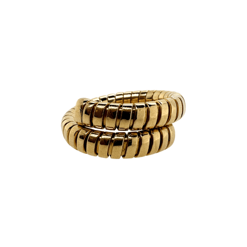 Bague 56 Bulgari Tubogas - Bague en or jaune 58 Facettes 50238