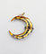 Pendentif Pendentif croissant victorien en or 18k, argent et diamants taille rose 58 Facettes A07442