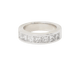 Bague 53 Alliance - Demi-alliance en or blanc et diamants 58 Facettes 33243