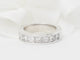 Bague 53 Alliance - Demi-alliance en or blanc et diamants 58 Facettes 33243