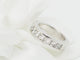 Bague 53 Alliance - Demi-alliance en or blanc et diamants 58 Facettes 33243
