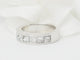 Bague 53 Alliance - Demi-alliance en or blanc et diamants 58 Facettes 33243