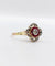 Bague 53 Bague cible Art déco en or 18K, diamants et rubis synthétiques 58 Facettes A07449