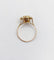 Bague 53 Bague cible Art déco en or 18K, diamants et rubis synthétiques 58 Facettes A07449