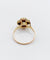 Bague 53 Bague cible Art déco en or 18K, diamants et rubis synthétiques 58 Facettes A07449