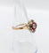 Bague 53 Bague cible Art déco en or 18K, diamants et rubis synthétiques 58 Facettes A07449