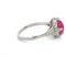 Bague 54 Bague en platine avec rubis et diamants 58 Facettes