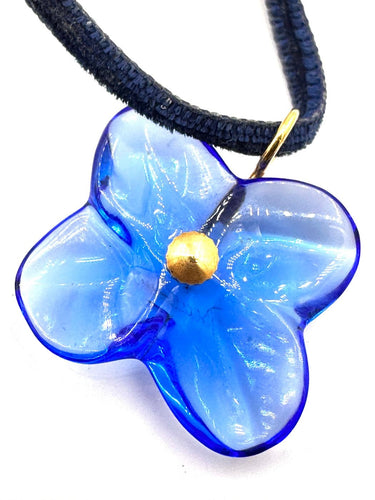 Collier Baccarat Hortensia - Collier en or 18 carats et cristal bleu saphir 58 Facettes 260146