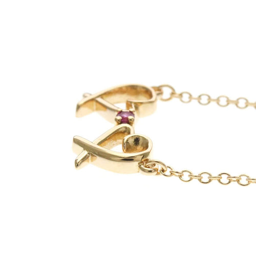 Pendentif Tiffany & Co. - Pendentif Double Loving Heart en or rose et saphir rose 58 Facettes qekp88bypd
