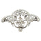 Broche Belle Époque - Broche fleur en platine et diamants 58 Facettes