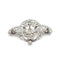 Broche Belle Époque - Broche fleur en platine et diamants 58 Facettes