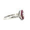 Bague 53 Bague cible en platine avec diamant et rubis 58 Facettes