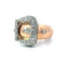 Bague 56 Bague boucle de ceinture en platine, or rose 18 carats et diamants 58 Facettes
