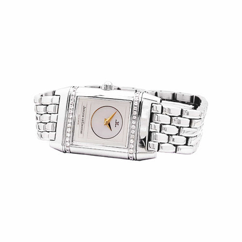 Montre Jaeger-LeCoultre Reverso Duetto - Montre en acier et diamants 58 Facettes 35693