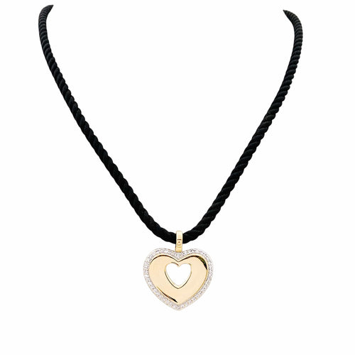 Pendentif Poiray Cœur Secret - Pendentif en or jaune, or blanc et diamants 58 Facettes 35791