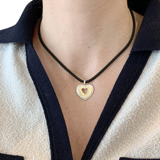 Pendentif Poiray Cœur Secret - Pendentif en or jaune, or blanc et diamants 58 Facettes 35791