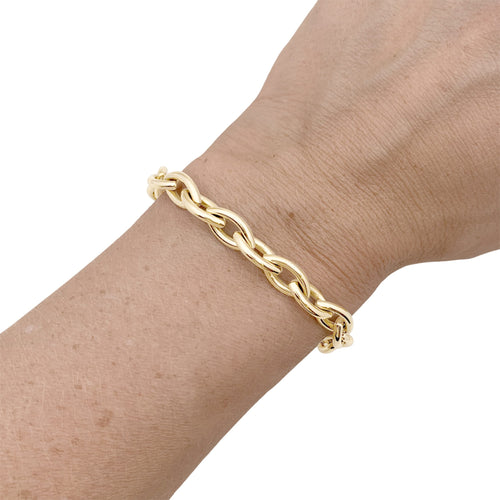 Bracelet Poiray - Bracelet maillons navette en or jaune 58 Facettes 35735
