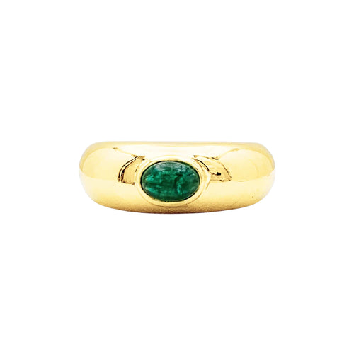 Bague 51 Chaumet Anneau - Bague en or jaune et émeraude 58 Facettes 35432