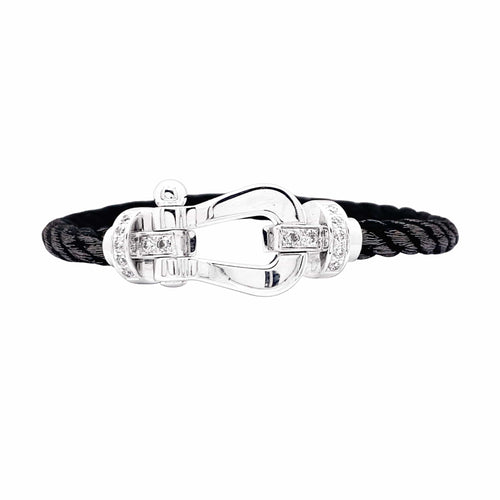 Bracelet Fred Force 10 - Bracelet en or blanc et diamants 58 Facettes 35792