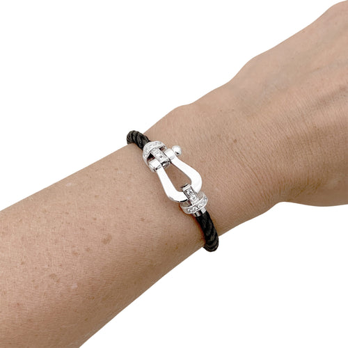 Bracelet Fred Force 10 - Bracelet en or blanc et diamants 58 Facettes 35792