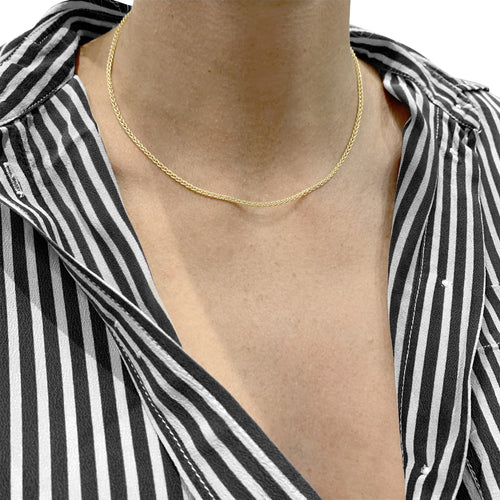 Collier Chaîne maille palmier en or jaune 58 Facettes 35683